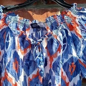 JONES NEW YORK | Abstract Print Blouse